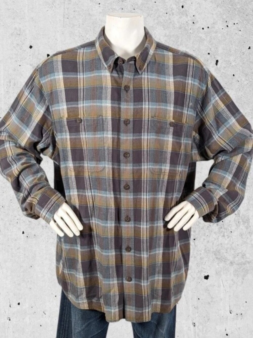 Duluth Flannel Shirt Size 2XL XXL Tall Untucked Relaxed Fit Plaid